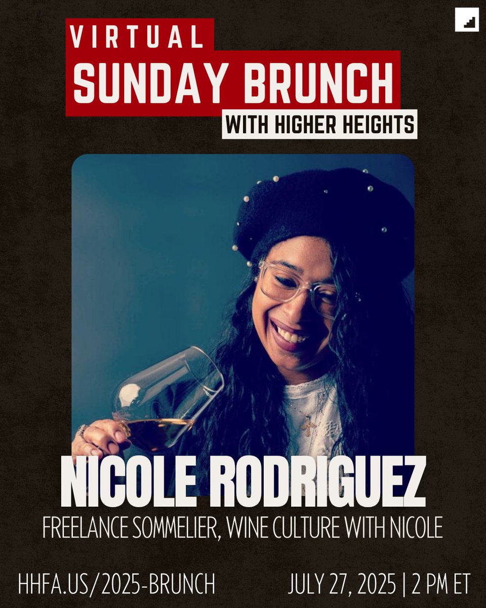 HigherHeights's tweet image. Join us this Sunday at 2 PM ET for Sunday Brunch as we discuss public media funding cuts with Errin Haines, Senator Laphonza Butler on her legacy, and summer wine recommendations by Nicole Rodriguez.
Join us at 2 PM ET. 🔗 RSVP via hhfa.us/2025-Brunch