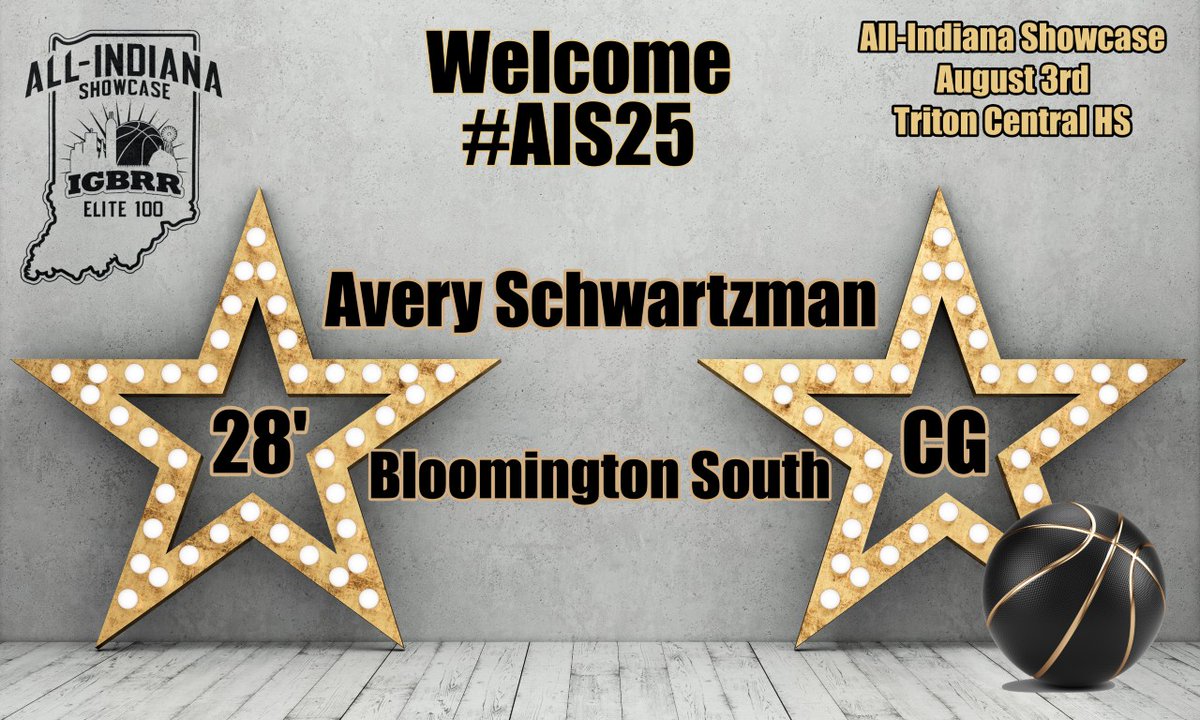 Welcome 28' CG Avery Schwartzman, Bloomington South, to the All-Indiana Showcase. #AIS25
@AveryS39058 
August 3rd @ Triton Central HS  IGBRR.COM