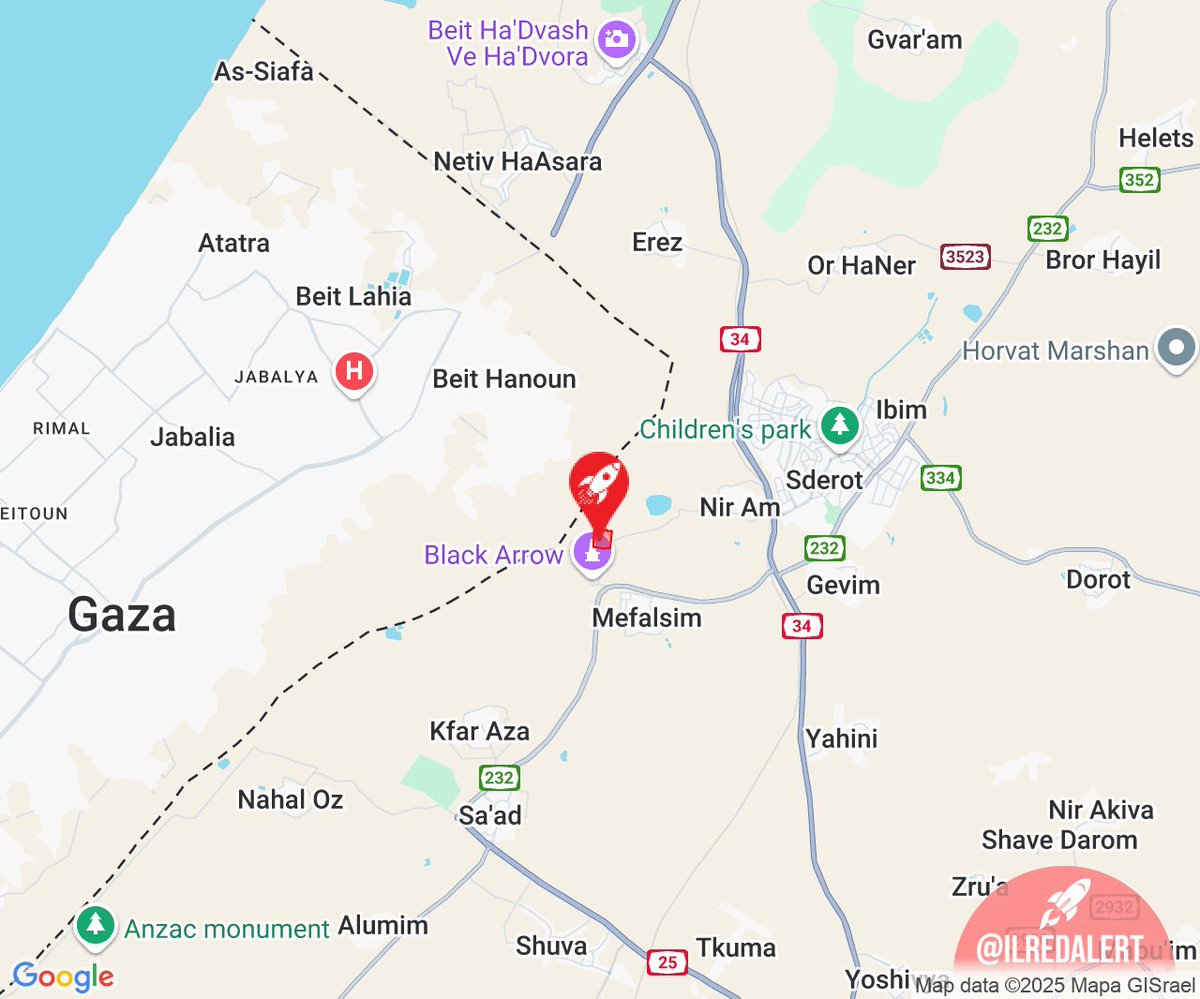 ILRedAlert's tweet image. 🚨 Rocket Alert [03:15:47] - 1 Alert:

• Gaza Envelope — Nir Am Shooting Range

Population: 1,000
