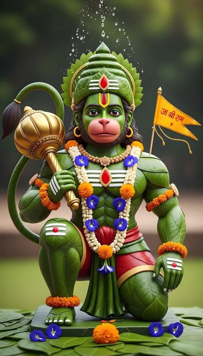 pandey_shukdeo's tweet image. वज्रकाय वज्रतुण्ड कपिलेत्यथ पिङ्गल।
ऊर्ध्वकेश महावर्ण बल रक्तमुखेति च॥

तडिज्जिह्व महारौद्र दंष्ट्रोत्कटक हद्वयम्।
करालिने महादृढप्रहारिन्नितिवर्णकाः॥

लङ्केश्वरवधायान्ते महासेतुपदं ततः।
बन्धान्ते च महाशैलप्रवाह गगनेचर॥

एह्येहि भगवन्नन्ते महाबलपराक्रम।
ऊं हं हनुमते नमः