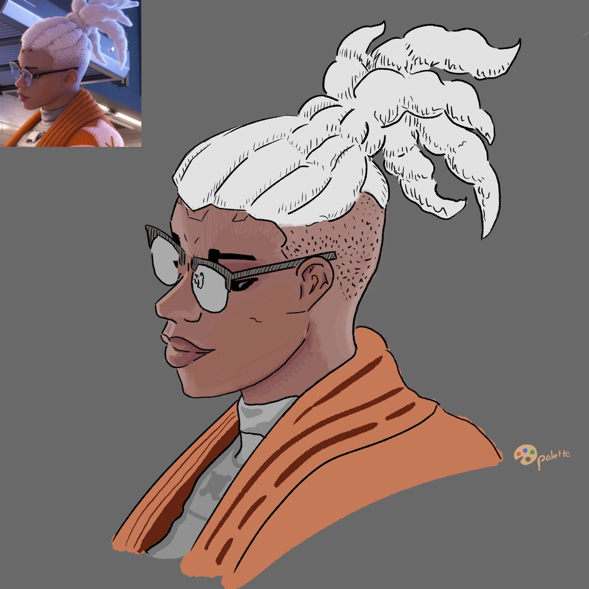 palette___ow's tweet image. little sojourn i drew in pencil last night, wanted to ink and color it for practice
#sojourn #overwatch2