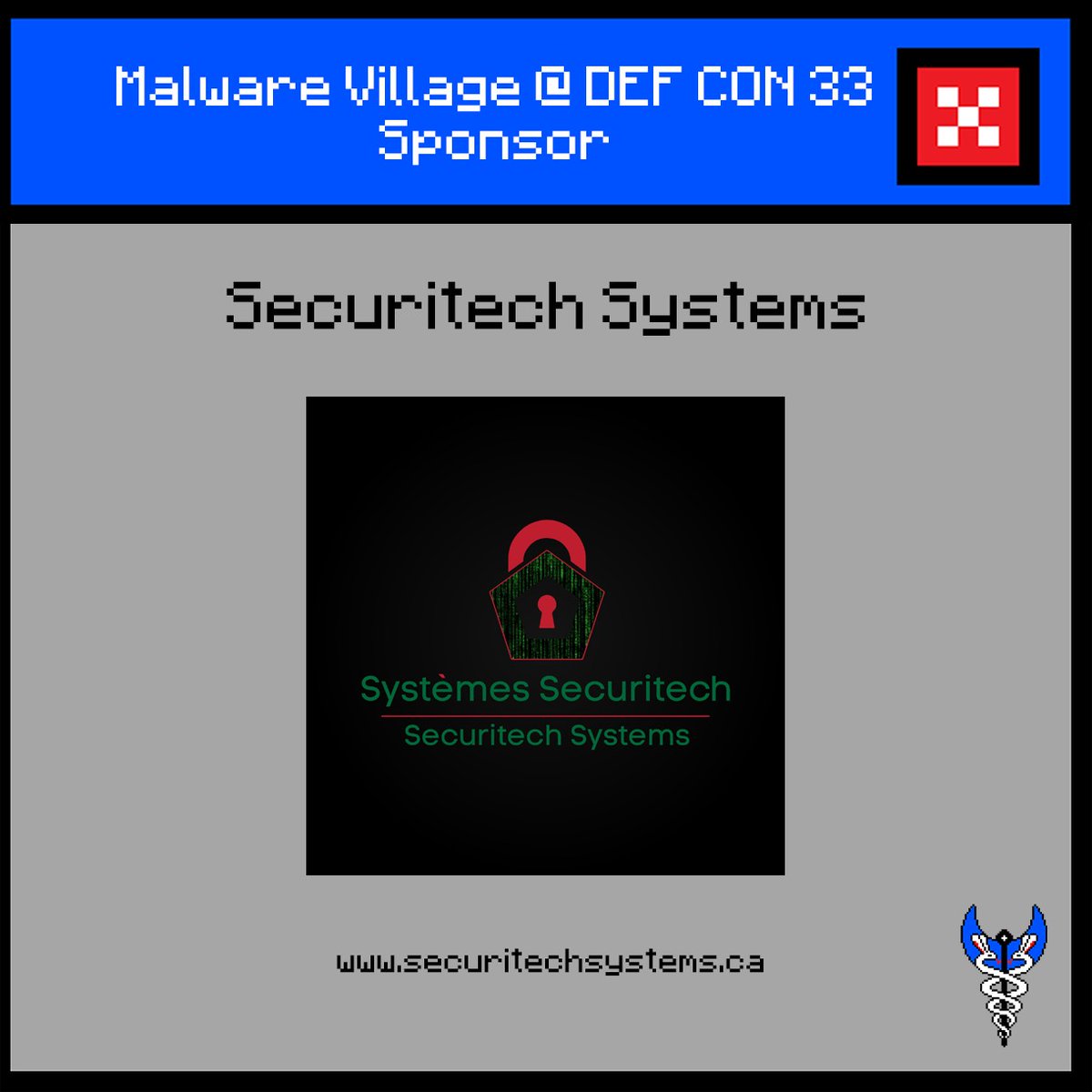 MalwareVillage's tweet image. Thank you Securitech Systems for being a Bronze sponsor for @MalwareVillage @DEFCON 33! 🙏
Interested in learning more about their company? Visit: securitechsystems.ca
#MalwareVillage
#DC33