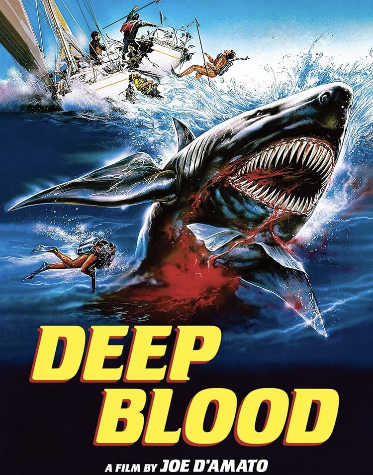 QuintsVessel's tweet image. Only the finest Italian cinema will do 🤌
#NowWatching Deep Blood (1989)🩸🦈