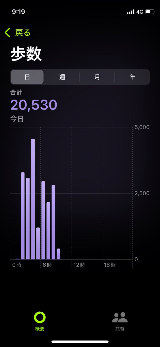 lo_chip's tweet image. 6時間で2万歩