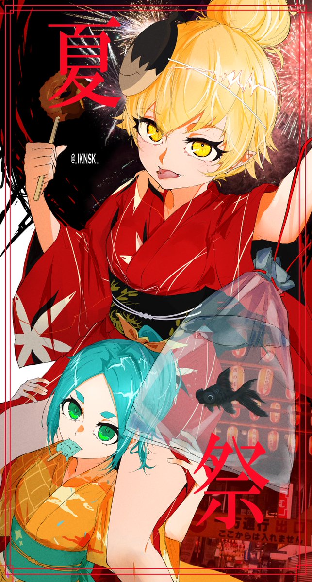_Iknsk_'s tweet image. 夏祭
#物語シリーズ