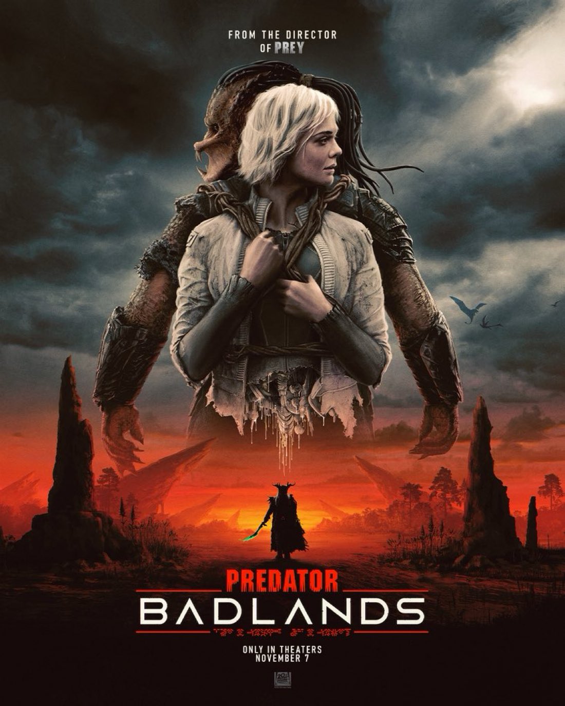 Algemene Predator Badlands poster met Elle Fanning 