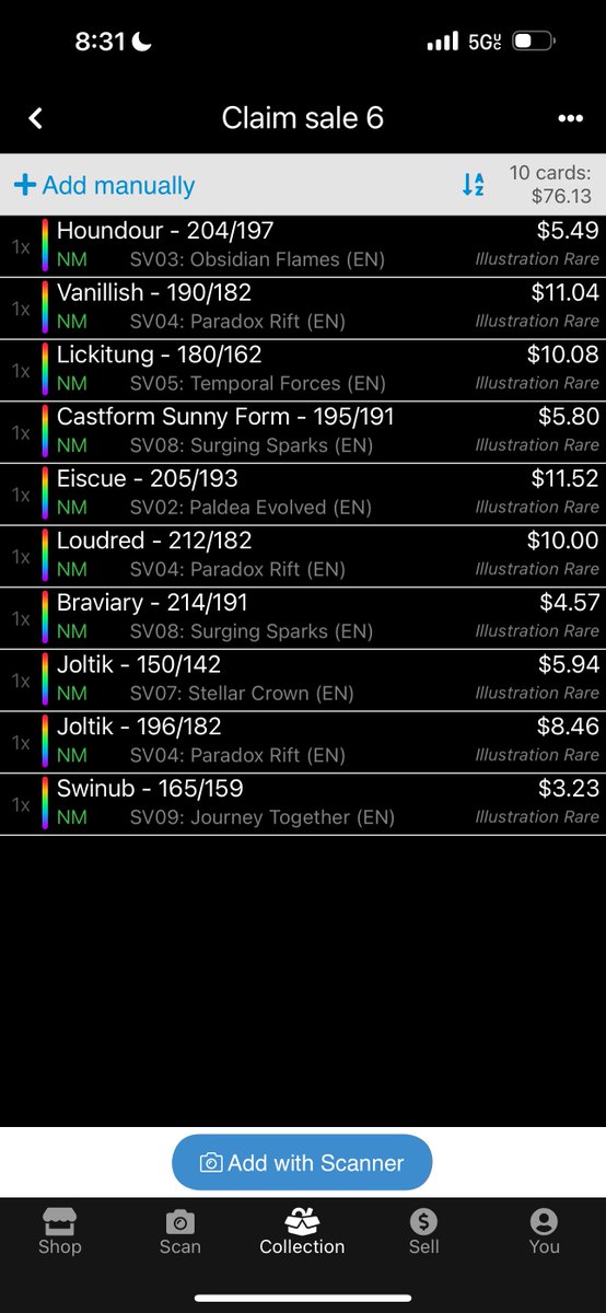 Claim sale! 

Name to claim! Price listed based off TCGplayer ! 

$5 shipping BMWT
$1 PWE 

Retweets appreciated !