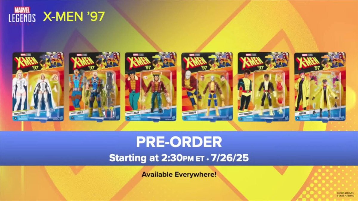 MrEmmaFrost's tweet image. Marvel Legends X-Men ‘97 Emma Frost
PRE-ORDER STARTS 7/26/25