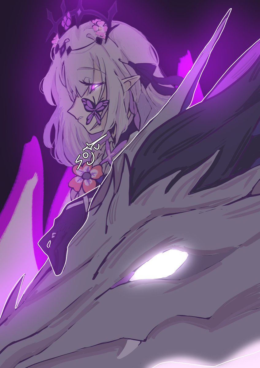 lemonsojuu_'s tweet image. gift for @voicesofmelody! if i ever attend a con, this will be my go-to print for signing ^_^
#castorice #hsr