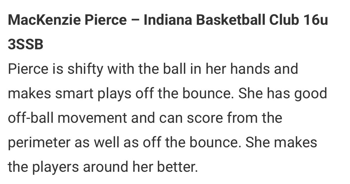 MacPierce2027's tweet image. Thanks for watching us play and for the write-up! @JrAllStarBB 
@IBC16U3SSB @cghs_wbb