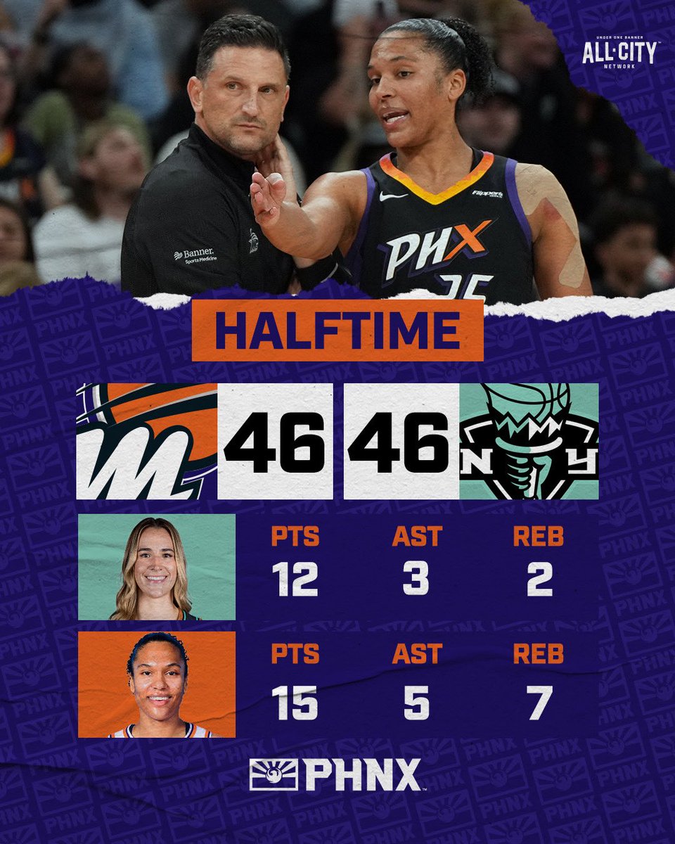 PHNX_Mercury's tweet image. Tie game in NYC.
No matter what, you can count on US for your postgame coverage following the game tonight: youtube.com/live/gbDDiLJWF…