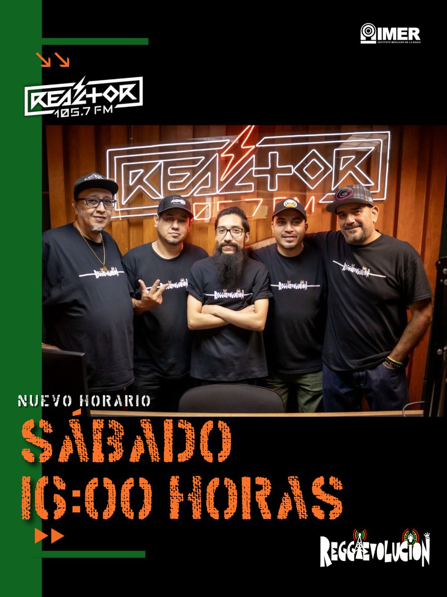Reactor105's tweet image. #GeneraciónR 🪘  Relájense y disfruten la música reggae que @selecterjoshua y el equipo de @Reggaevolucion ya están en cabina.  Sintonicen todos los sábados de 16 a 18 horas