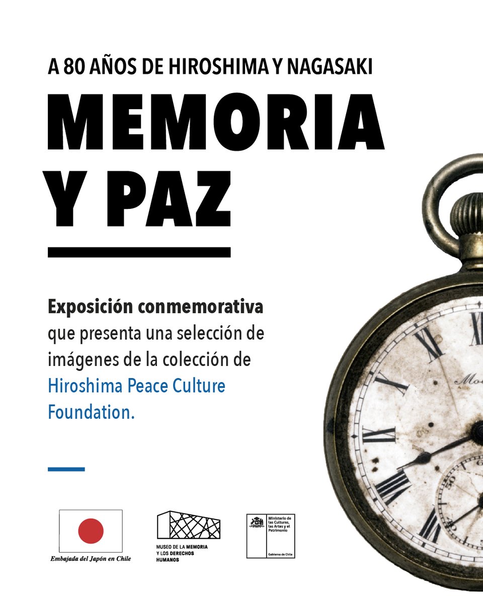 JapanEmb_Chile's tweet photo. ❤️Exposición de Hiroshima y Nagasaki en el #MMDH❤️🇯🇵
📌Hasta el 31 /AGO puedes visitar gratis la #expo 🕊️a 80años de #Hiroshima y #Nagasaki
👉Foto-Posters con la experiencia de estas ciudades, efectos de la guerra⚛️, 📷objetos personales y dibujos de niños🥰 🎋 por la #Paz del 🌏 https://t.co/AHLpG5nvIF