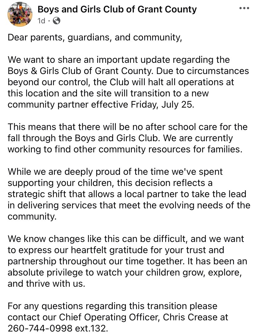 INDems's tweet image. The Republicans’ Big Ugly Bill is already closing childcare providers here in the Hoosier State. 

Once again, the Republican Party is leaving working Hoosiers up the creek without a paddle, all so they can give another tax cut handout to the ultra rich who fund their campaigns.