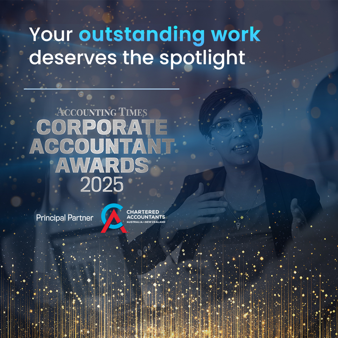 The #CorporateAccountantAwards 2025 celebrates the professionals shaping strategy, managing risk and driving financial resilience. 

Submit your entry today and be recognised for your achievements on the national stage. bit.ly/3UcYo7t

<a href="/chartered_accts/">Chartered Accountants Australia and New Zealand</a>