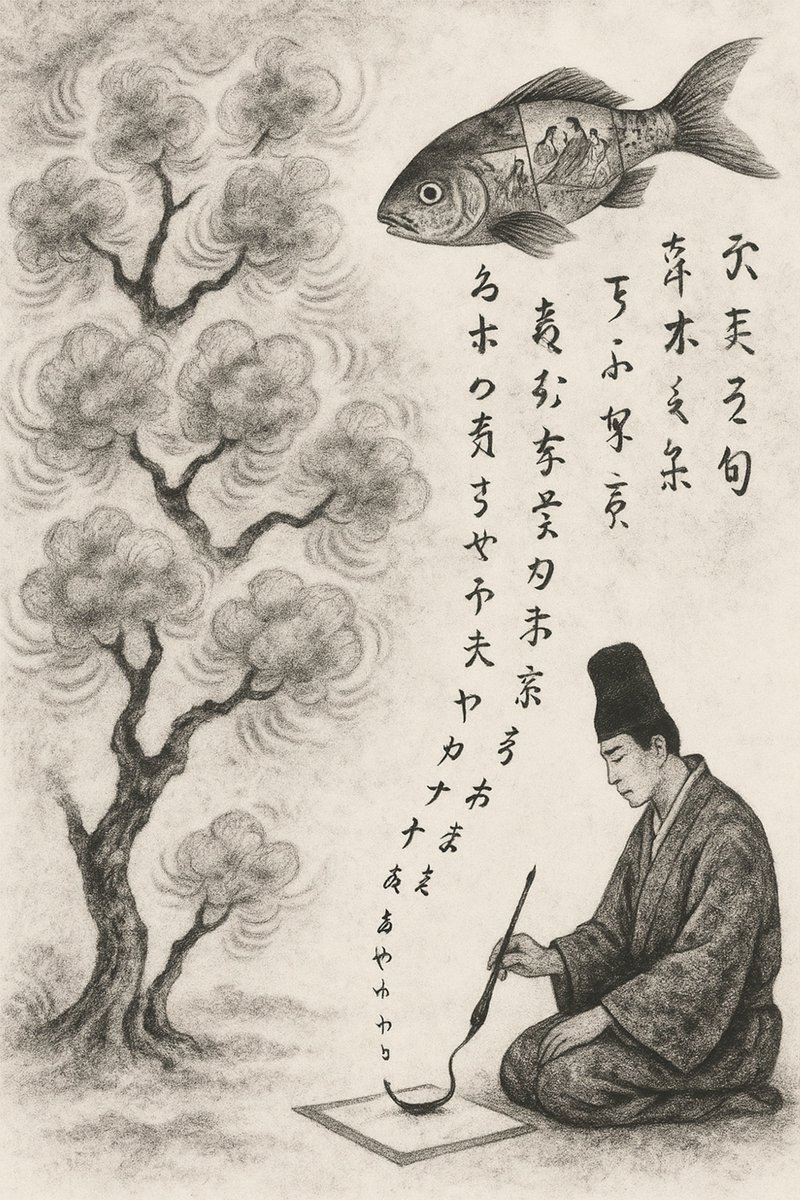 MBeechDesign's tweet image. Canvas Print, Surreal Imperial Garden Art, Floating Koi & Upward Ink Constellations, Tale of Genji Inspired Japanese Wall Art etsy.me/4kZvNhc via @Etsy
#SurrealArt #JapaneseAesthetic
#TaleOfGenji #FloatingInk #etsy
#SumiEStyle #DreamlikeDecor
#KoiFishArt…