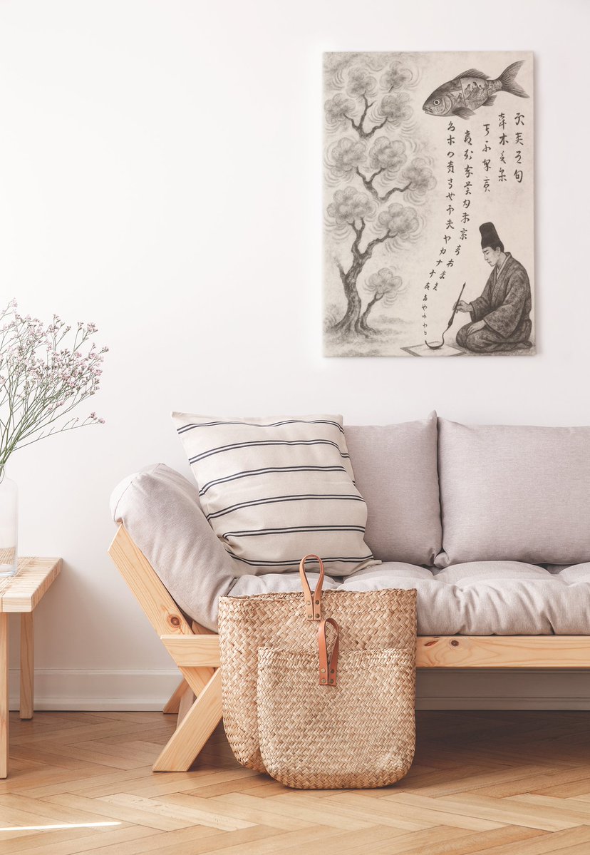 MBeechDesign's tweet image. Canvas Print, Surreal Imperial Garden Art, Floating Koi & Upward Ink Constellations, Tale of Genji Inspired Japanese Wall Art etsy.me/4kZvNhc via @Etsy
#SurrealArt #JapaneseAesthetic
#TaleOfGenji #FloatingInk #etsy
#SumiEStyle #DreamlikeDecor
#KoiFishArt…
