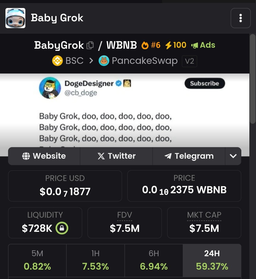 BabyGrok_Fan's tweet image. #BabyGork
The future is yours to build.
100M? Let's make it happen.
🚀🚀🚀🚀🚀🚀🚀🚀🚀🚀🚀🚀