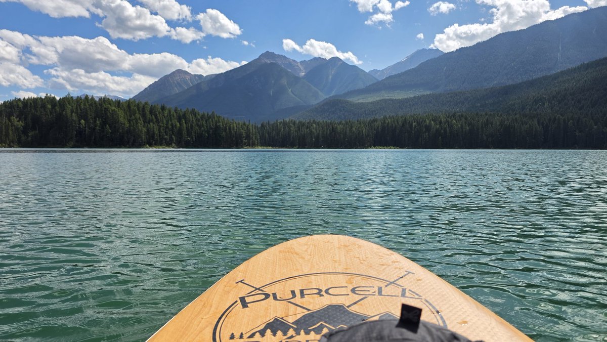 Hiking to backcountry lakes and paddling on em too. (Paddled a lake I could drive to haha)