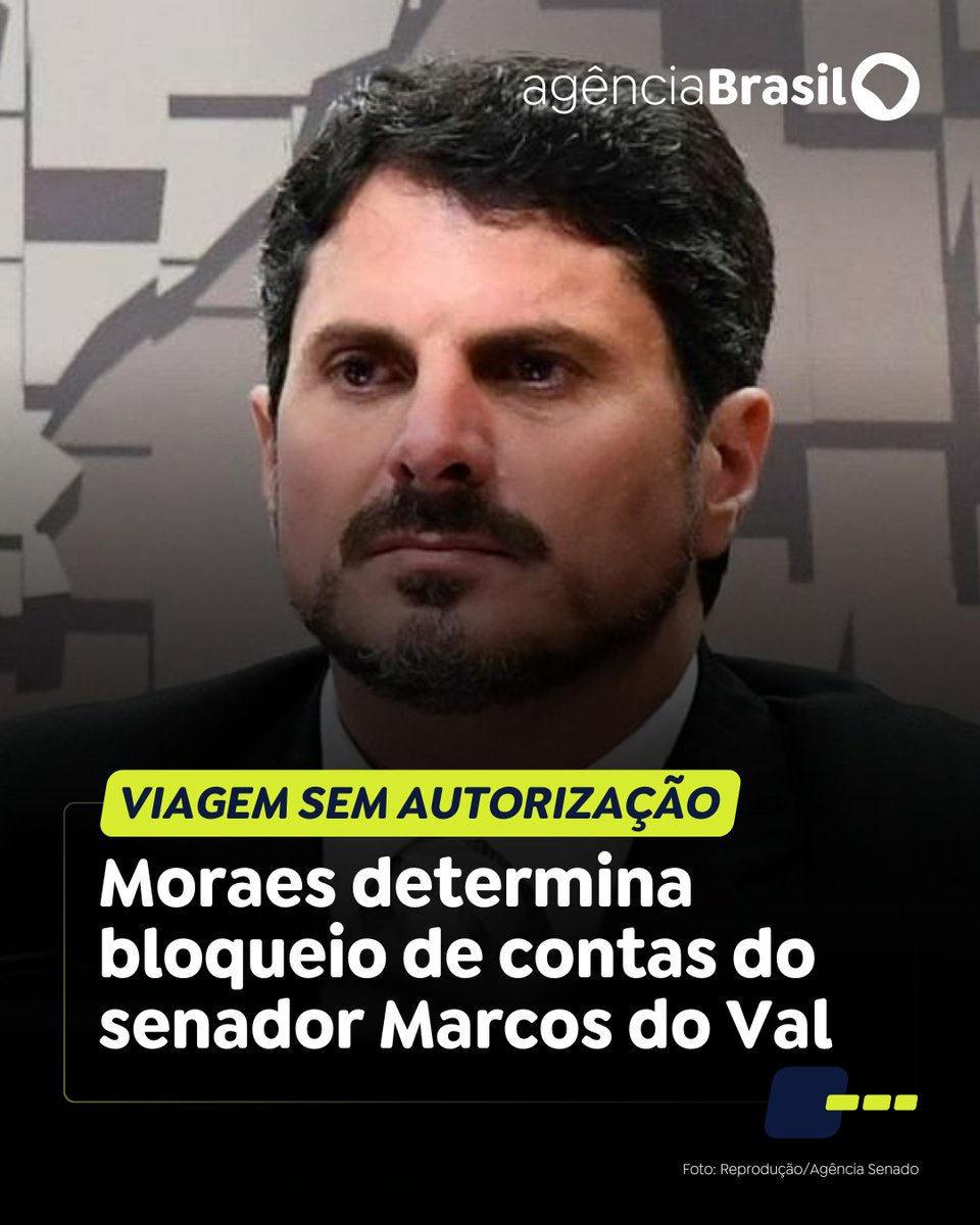 agenciabrasil's tweet image. BLOQUEIO | O ministro Alexandre de Moraes, do Supremo Tribunal Federal (STF), determinou o bloqueio das contas do senador Marcos do Val (Podemos-ES).
Leia: trk.ebc.com.br/x5I8s