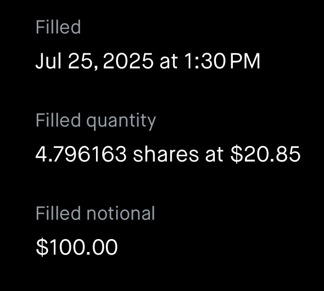 ciscosblog's tweet image. 📆 EOD Report — July 25, 2025
💥 $MSTY Buy
⚡️ 4.7962 shares @ $20.85 = $100.00
📮 820.99 → 825.79 shares
🧮 Dividend (Conservative @ $1/month):
• New: 4.7962 × $1 = $4.80/month
• Total: 825.79 × $1 = $825.79/month
⸻
🧲 $ULTY Buy
⚡️ 3.9968 shares @ $6.26 = $25.00
📮 315.13…