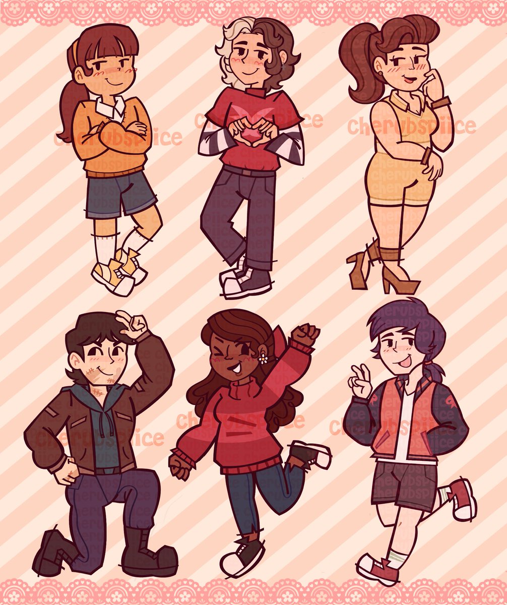 cinnafawns's tweet image. these were originally charm designs I wanted to sell but never did because I didnβt have the motivation to do the rest of the cast + my art style has changed slightly so Iβm not sure what Iβll end up doing with them
#dctwt #disventurecamp