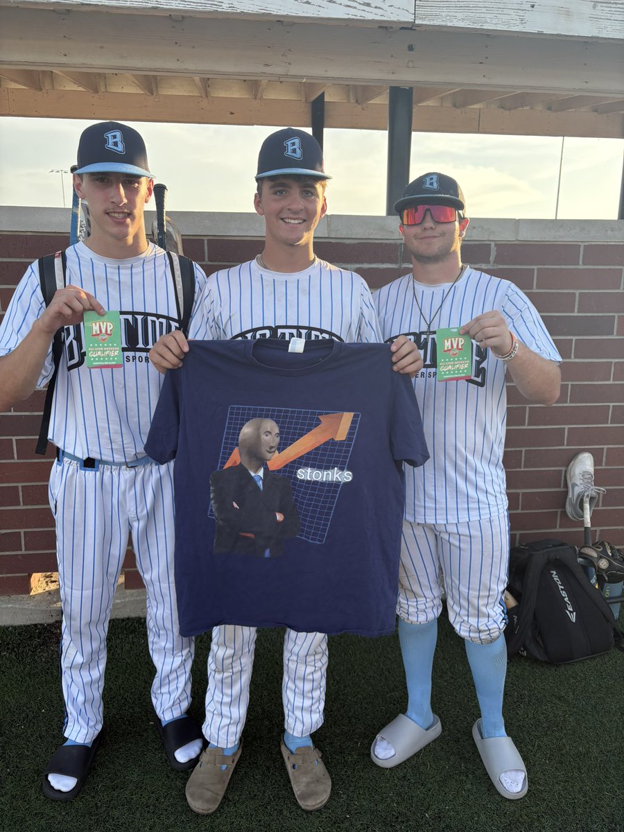 Coach Meyer (@meyer_mfhs) on Twitter photo 2-8 L against an insanely talented 18u BAM Signature
The shirts back!! Thanks for finally bringing it Dom!
STONK UP Player of the Game: <a href="/BlakeHagenow25/">Blake Hagenow</a> 4IP 5K (69p 50k) 1ER
QAB MVPs: <a href="/ZachPlier27/">Zach</a> 4/4 with three screamers <a href="/SamCameranesi/">Sam Cameranesi</a> 3/3
Belfield 2IP
Cameranesi 2BB
Keen 2H 2-8 L against an insanely talented 18u BAM Signature
The shirts back!! Thanks for finally bringing it Dom!
STONK UP Player of the Game: <a href="/BlakeHagenow25/">Blake Hagenow</a> 4IP 5K (69p 50k) 1ER
QAB MVPs: <a href="/ZachPlier27/">Zach</a> 4/4 with three screamers <a href="/SamCameranesi/">Sam Cameranesi</a> 3/3
Belfield 2IP
Cameranesi 2BB
Keen 2H