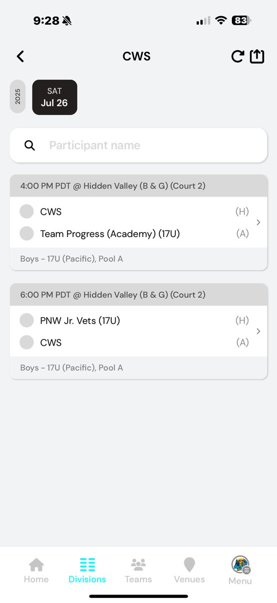 Games this weekend #cws