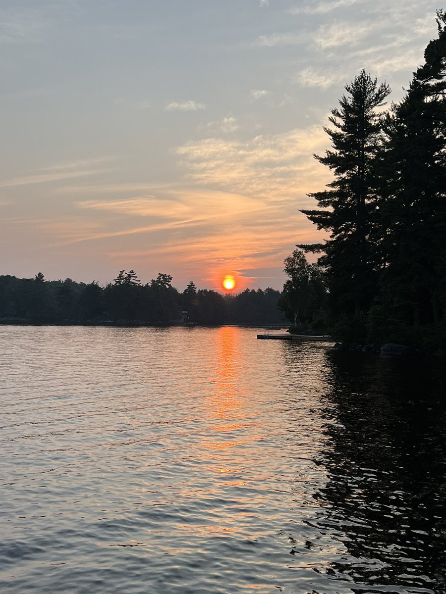 VermonsterWx's tweet image. Sunset from Ahmic Lake…