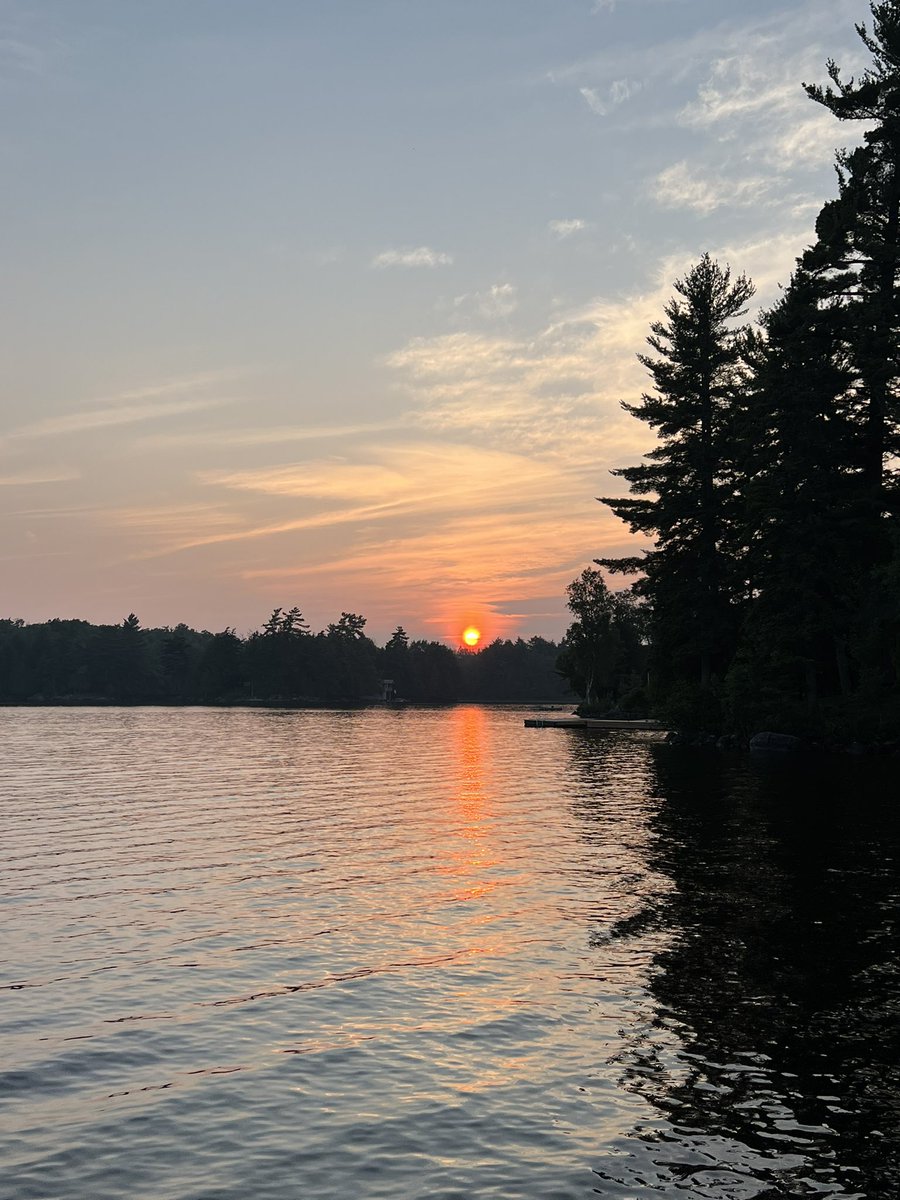 VermonsterWx's tweet image. Sunset from Ahmic Lake…