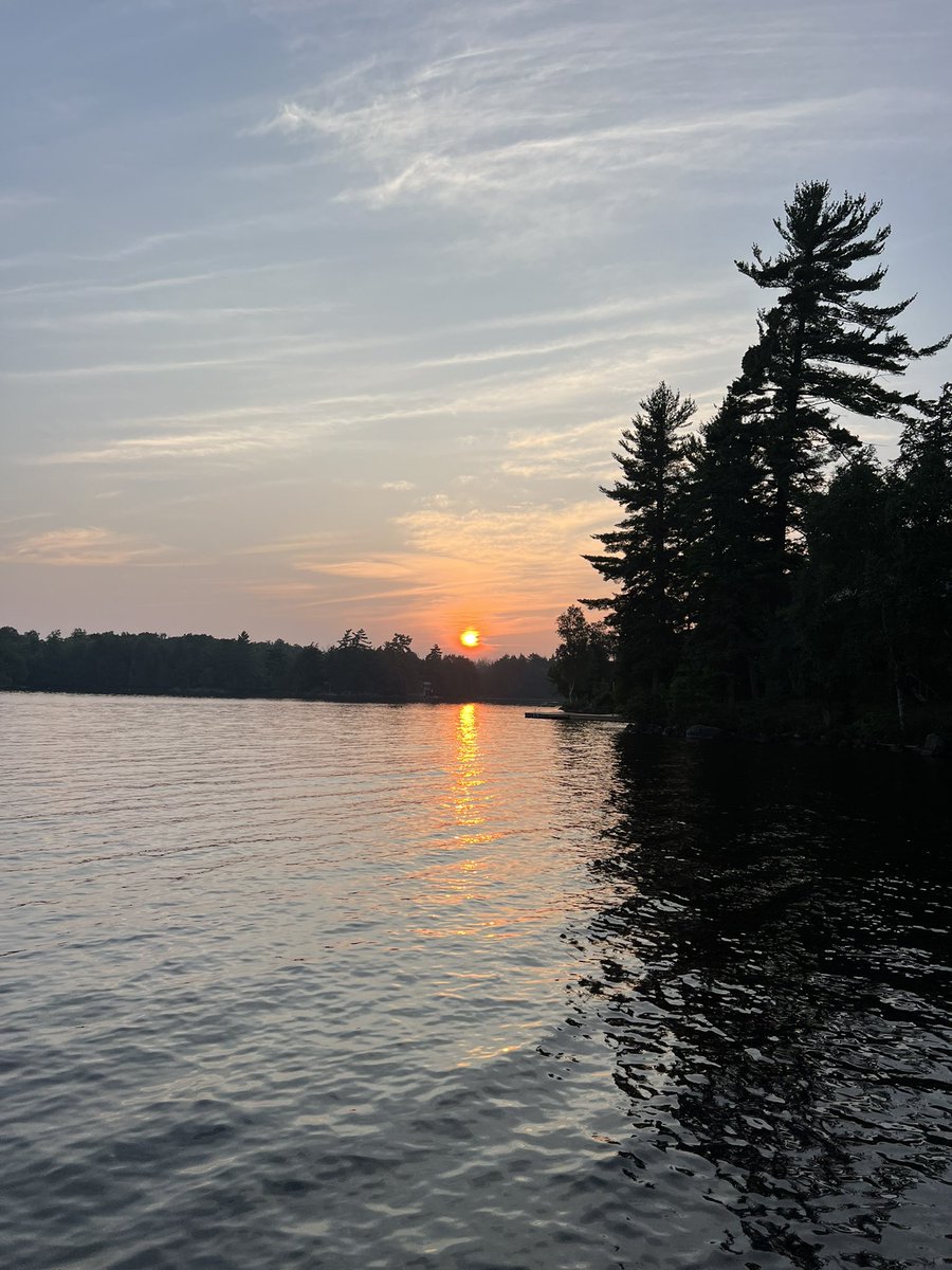 VermonsterWx's tweet image. Sunset from Ahmic Lake…