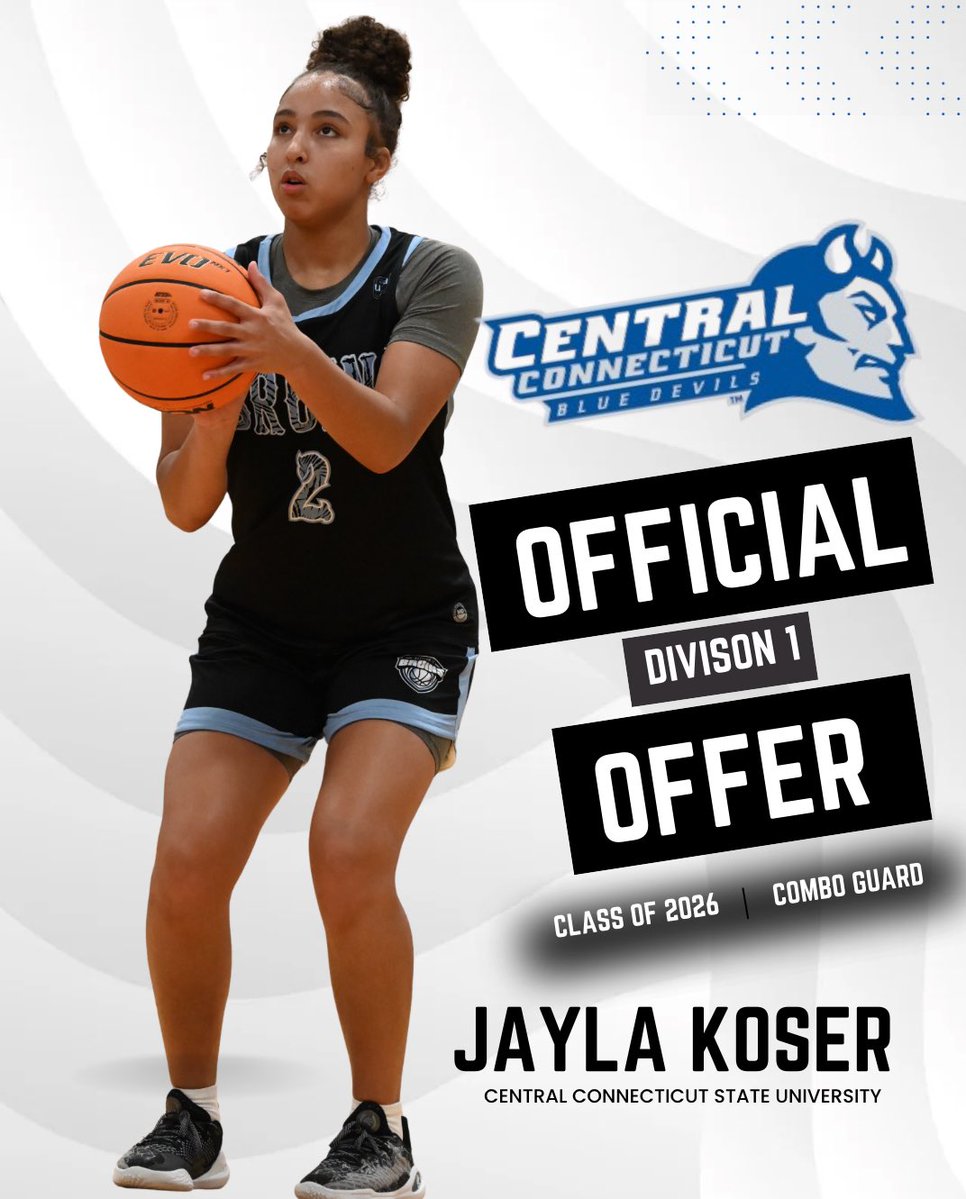 Jayla Koser (@jayla_koser) on Twitter photo After a great conversation with Coach Erica Covile I am excited to announce that I received a D1 offer from <a href="/CCSU_WBB/">CCSU Women's BBall</a> !! @wpabruinsaau <a href="/kpannell_/">Kathlene 🍂</a> @mtowngirlsbball @recruitmetv @majorpreplifestyle <a href="/WPABruins2026/">WPA Bruins UAA 2026</a> <a href="/CPABruinsAAU/">CPABruinsAAU</a> After a great conversation with Coach Erica Covile I am excited to announce that I received a D1 offer from <a href="/CCSU_WBB/">CCSU Women's BBall</a> !! @wpabruinsaau <a href="/kpannell_/">Kathlene 🍂</a> @mtowngirlsbball @recruitmetv @majorpreplifestyle <a href="/WPABruins2026/">WPA Bruins UAA 2026</a> <a href="/CPABruinsAAU/">CPABruinsAAU</a>