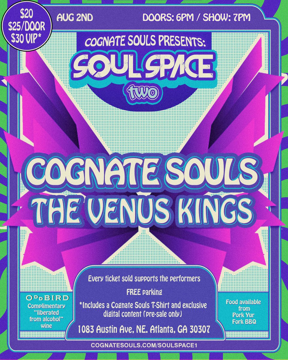 The countdown is on. The vibe was so right last week, and we know @TheVenusKings will bring awesome music. Come through and have a good time, y’all. 🤙🏾🕺💃