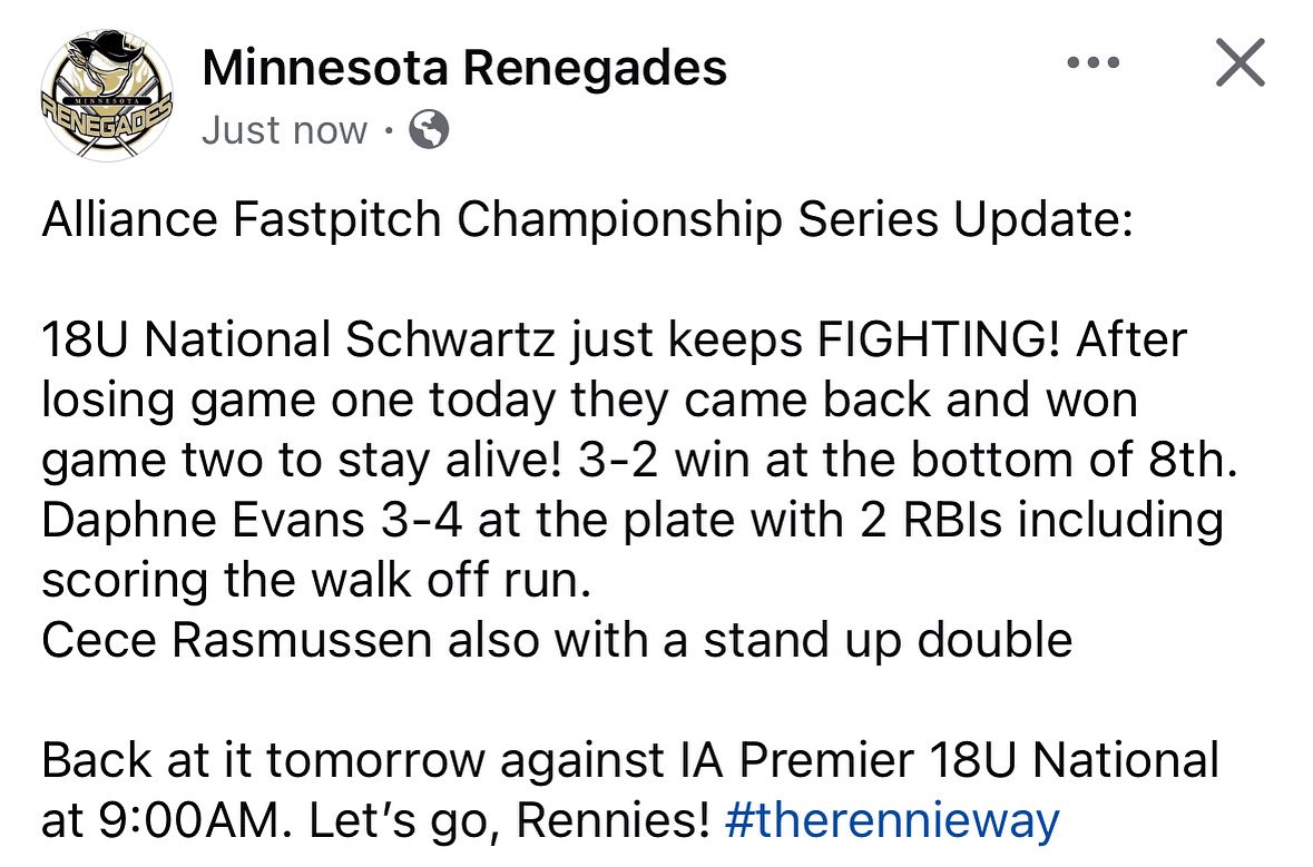 Let’s go, Rennies!!! <a href="/MNRenegadesSB/">Minnesota Renegades</a>