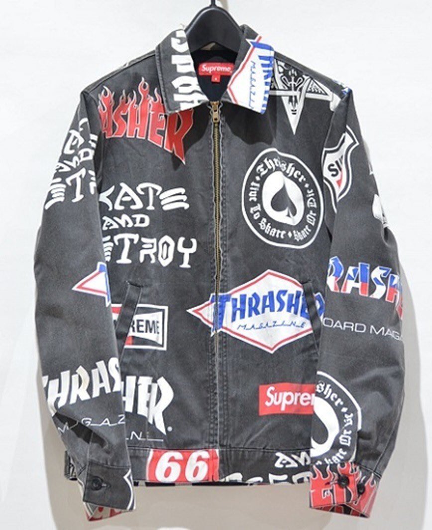 tungslime's tweet image. Supreme Thrasher Worker Denim Jacket SS15