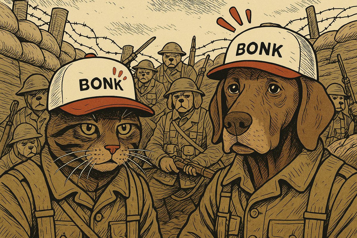 bjoernbonk's tweet image. The @bonk_fun trenches are the best trenches

tapsi and gustavo remain in the trenches, going as hard today as they did on day 1

“BONK saved the trenches” narrative believers are killing it 🔥

Lesson in there #LetsBONK 🪖🤝