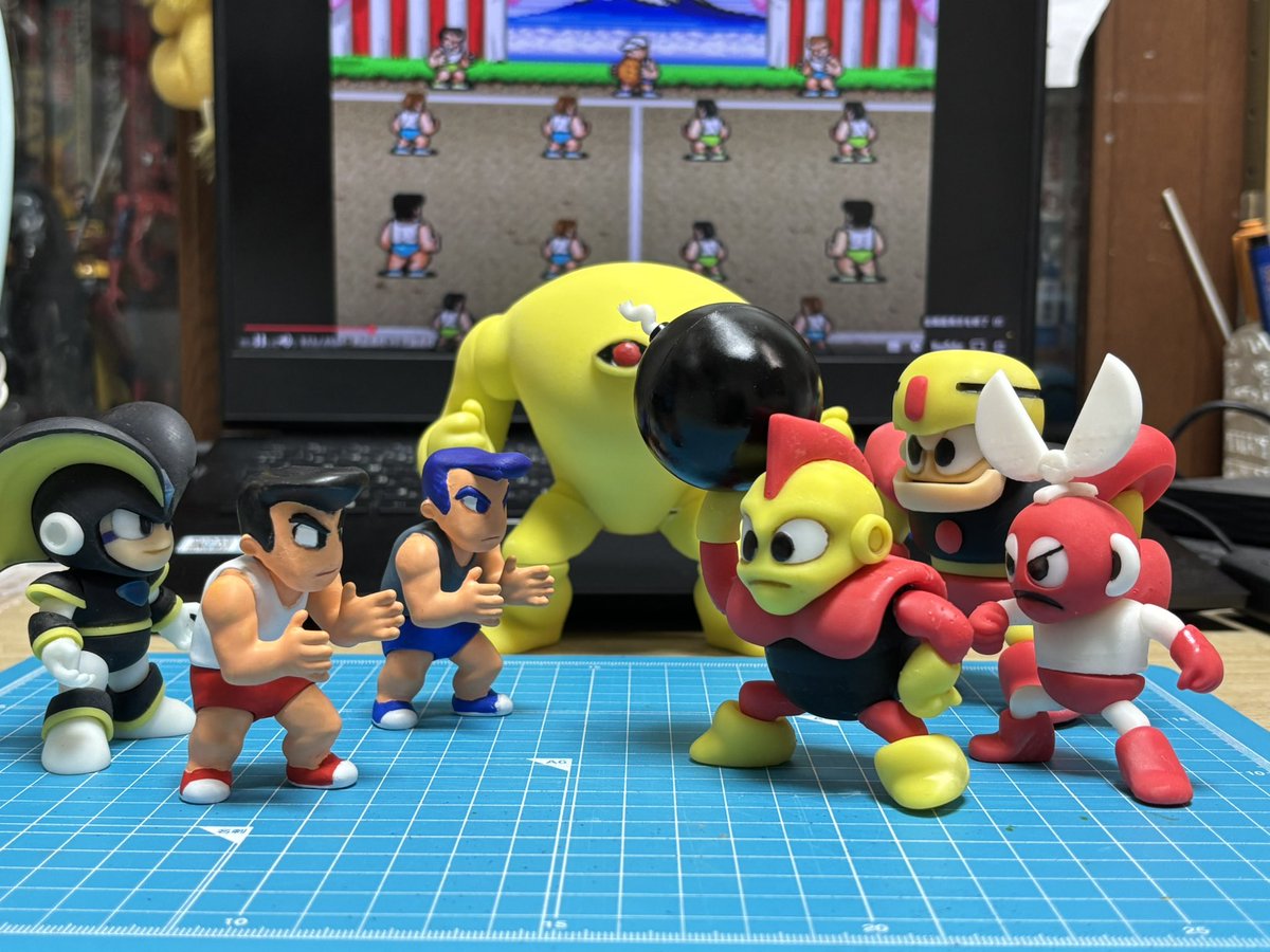 ShigeQ_Chan's tweet image. いよいよ明日！
卓番6-18-10でお待ちしてまーす。

#ワンフェス
#WF2025S
#熱血高校ドッジボール部
#熱血硬派くにおくん
