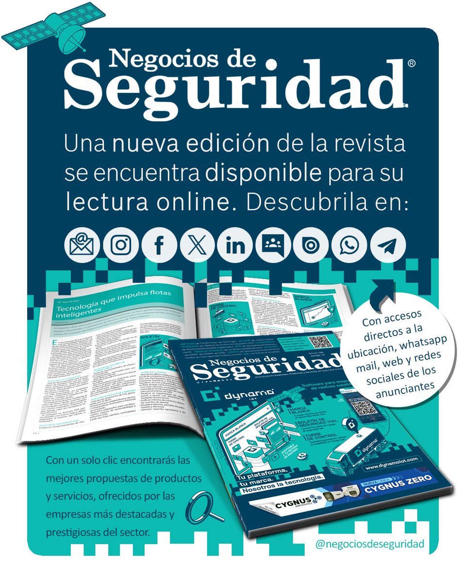 🆕📰 Se encuentra disponible para su lectura online, revista 𝐍𝐞𝐠𝐨𝐜𝐢𝐨𝐬 𝐝𝐞 𝐒𝐞𝐠𝐮𝐫𝐢𝐝𝐚𝐝 Nro. 163 Julio/Agosto 2025

📱💻Ver en un Smartphone, Tablet o PC: cutt.ly/rnds163issuu
⬇ Edición descargable (.PDF): cutt.ly/rnds163pdf

➕INFO: linktr.ee/negociosdesegu…