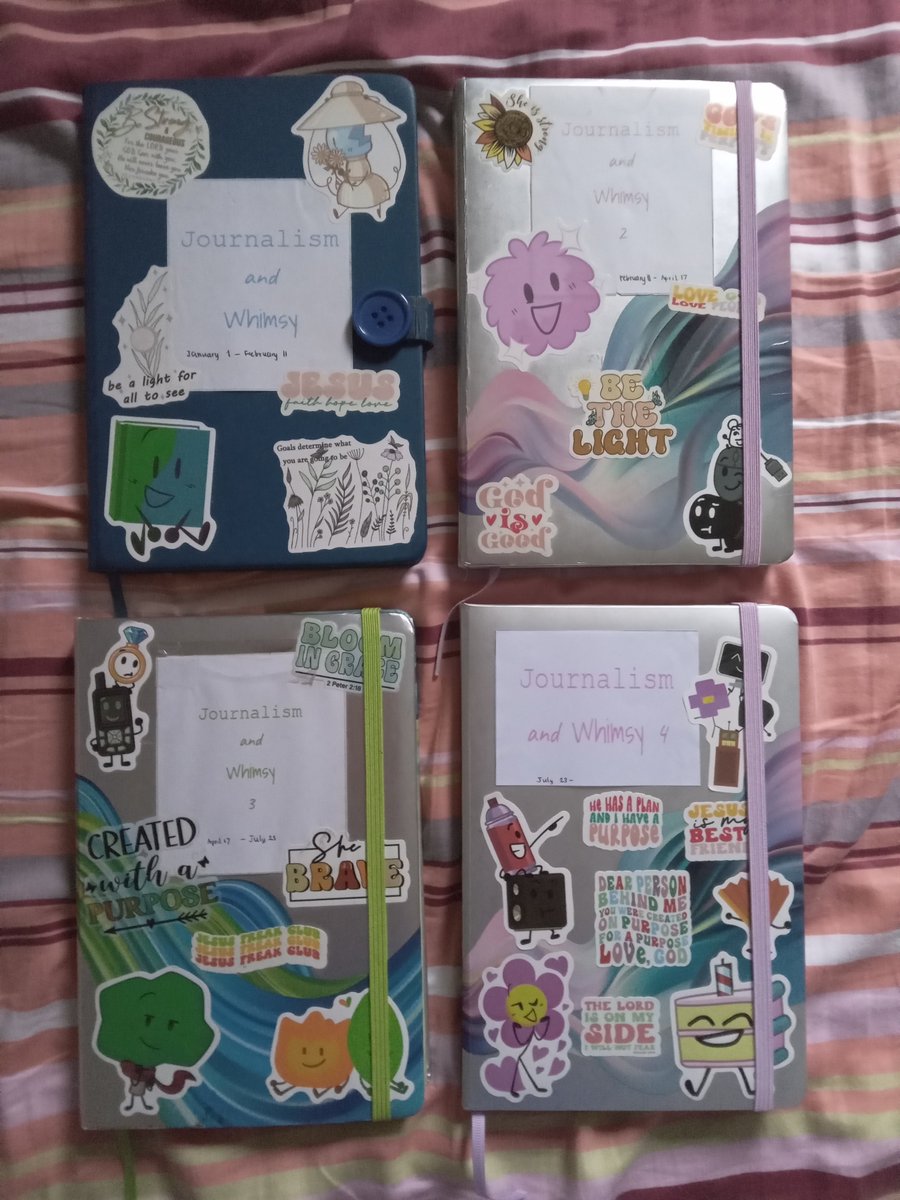 LexiWHOOPWHOOP's tweet image. My highly sticker-ized writing notebooks. What do we think, chat?
Majority of these stickers are drawn by the lovely @puppyrelp_ :>
#bfdi #tpot #Stickers #WritingCommmunity #osctwt #HfjONE #thenightlymanor #Christianity