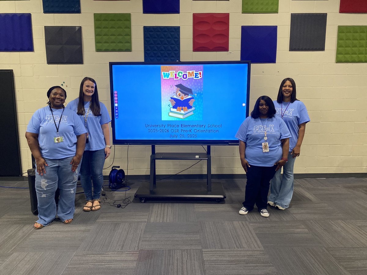 University Place (@upes_leads) on Twitter photo Our PreK team rocks‼️ PreK is more than just the first step—it’s the foundation for future success! Starting strong allows our students to become lifelong learners & LEADERS‼️ #NOTHINGISIMPOSSIBLE✨
#WeAreFalcons❤️🦅
#StartStrongFinishStrong <a href="/nakelya/">Nakelya Mullins</a> <a href="/TCSBoardofEd/">T🍏S Board of Ed</a> <a href="/KarrieCurry13/">Karrie Curry</a> Our PreK team rocks‼️ PreK is more than just the first step—it’s the foundation for future success! Starting strong allows our students to become lifelong learners & LEADERS‼️ #NOTHINGISIMPOSSIBLE✨
#WeAreFalcons❤️🦅
#StartStrongFinishStrong <a href="/nakelya/">Nakelya Mullins</a> <a href="/TCSBoardofEd/">T🍏S Board of Ed</a> <a href="/KarrieCurry13/">Karrie Curry</a>
