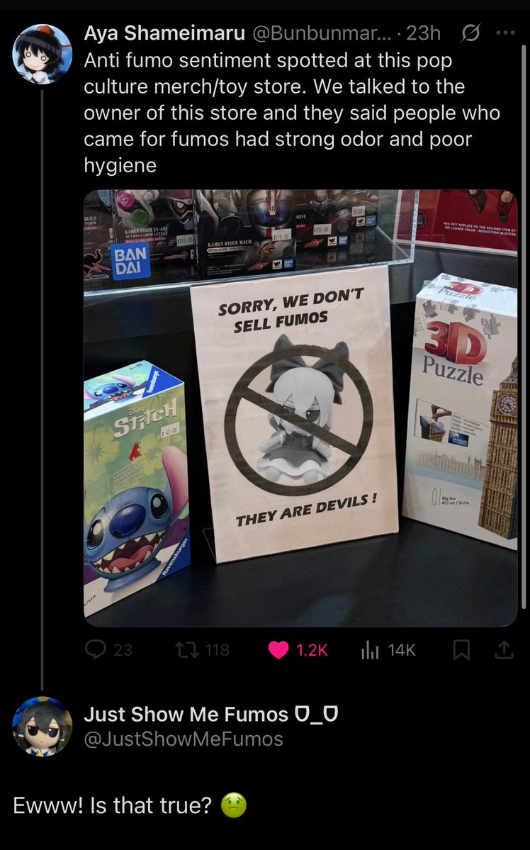 JustShowMeFumos's tweet image. why are people so LAME 🙄