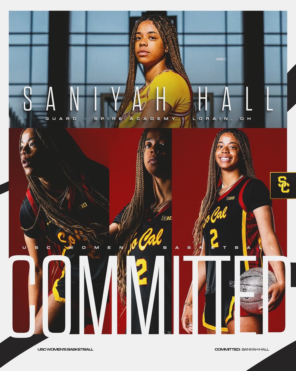 Prime_Reports's tweet image. Saniyah Hall, 5 star recruit (No. 1 in ‘26) has committed to USC⚔️❤️💛

(via @saniyahhall_, @USCWBB)

#WCBB