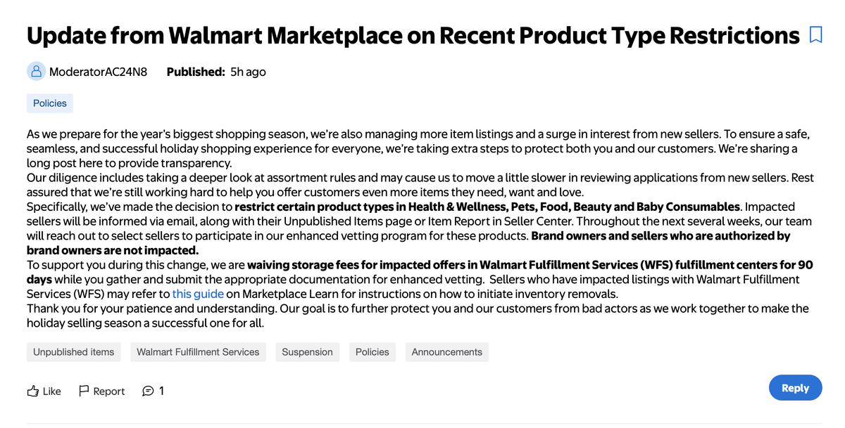 God I hope my account is selected for vetting. Even if I pivot im going to run into the same category restriction later. Amz + Walmart combo not enough :(