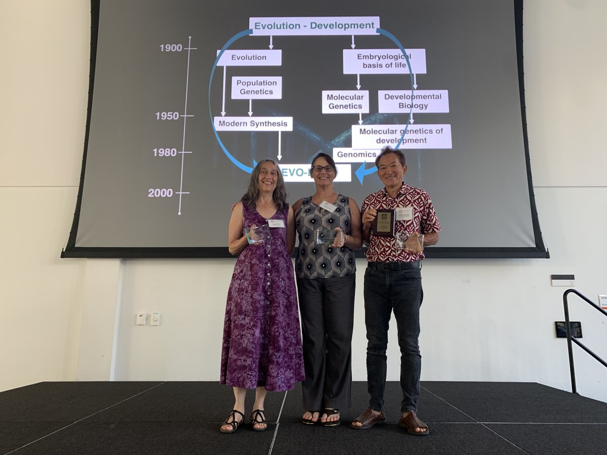 EvoDevoPanAm's tweet image. Our #PASEDB community is growing thanks to passionate leaders like ours! ✨🙌
Karen Crow president from @SFSU , Leslie Pick previous president from @UMDEntomology and @chris_amemiya past president from @ucmerced
