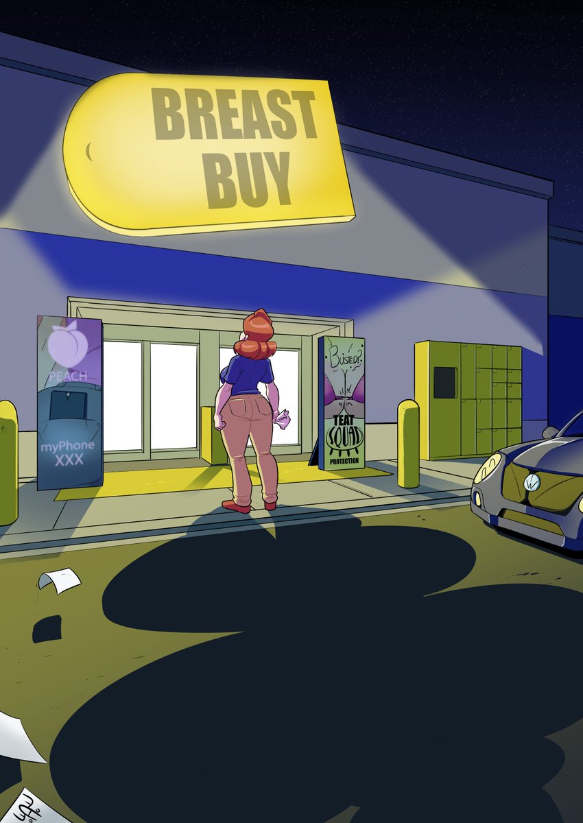 Spruce Moose (@moosetracks8008) on Twitter photo In case you folks aren't aware, Breast Buy is back. Our first "arc" is coming to a close here shortly, and it's some stellar work by the whole team.
Head on over to <a href="/JessieStarTF/">Jessie Star</a>'s Patreon if you want to help support the comic. It'd mean a bunch.
What's coming up next is goood In case you folks aren't aware, Breast Buy is back. Our first "arc" is coming to a close here shortly, and it's some stellar work by the whole team.
Head on over to <a href="/JessieStarTF/">Jessie Star</a>'s Patreon if you want to help support the comic. It'd mean a bunch.
What's coming up next is goood