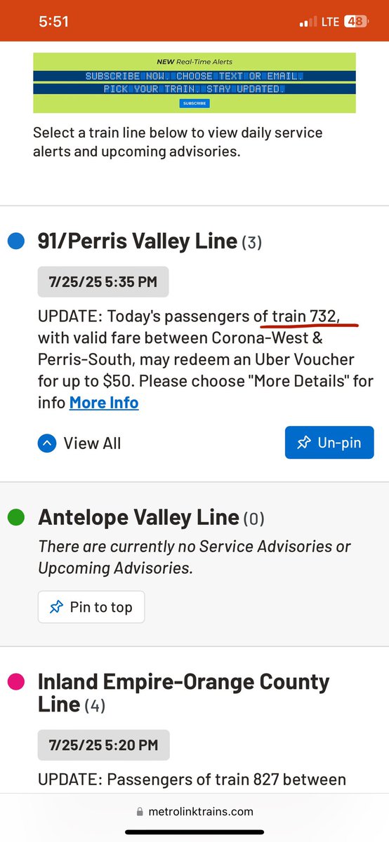 HowardBeele's tweet photo. @Metrolink91 how can use the Uber voucher if I’m stuck on the train??? https://t.co/fTj1BBcK2x