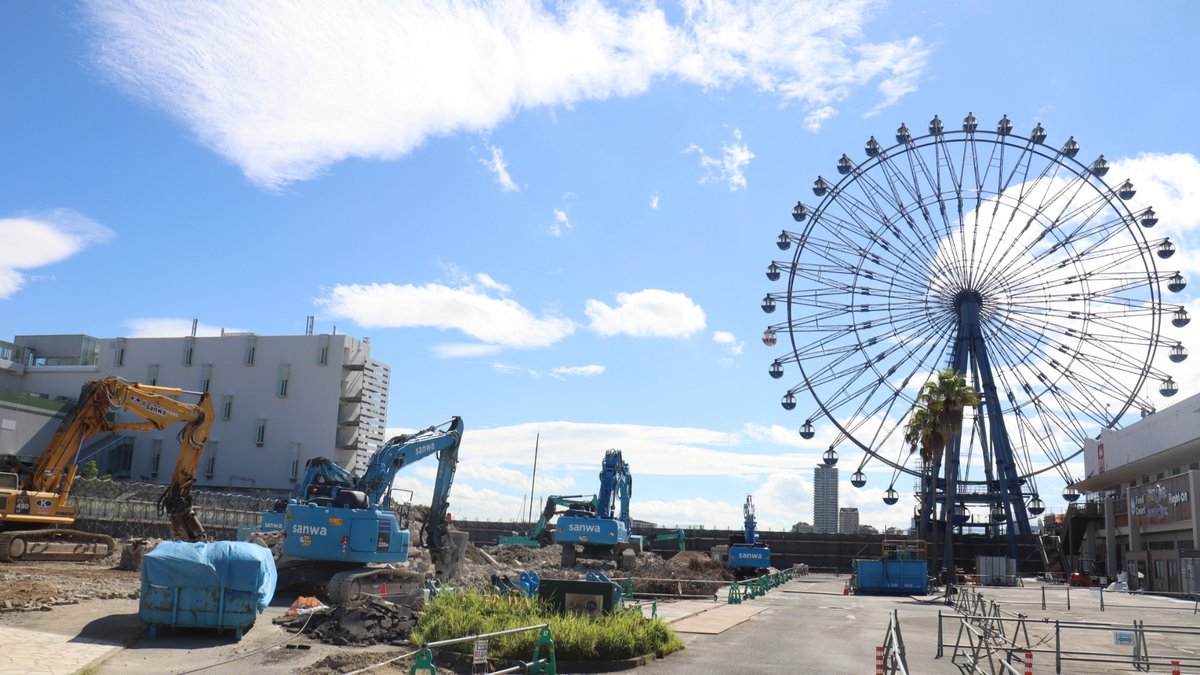 解体工事が進むマリノア。

西側のアイトレット棟はほぼ解体が終わっており、東側のマリナサイド北棟も解体済み。

去年の今頃は閉館セールで賑わっていただけに、あれから1年経ったんだなと思う今日この頃。