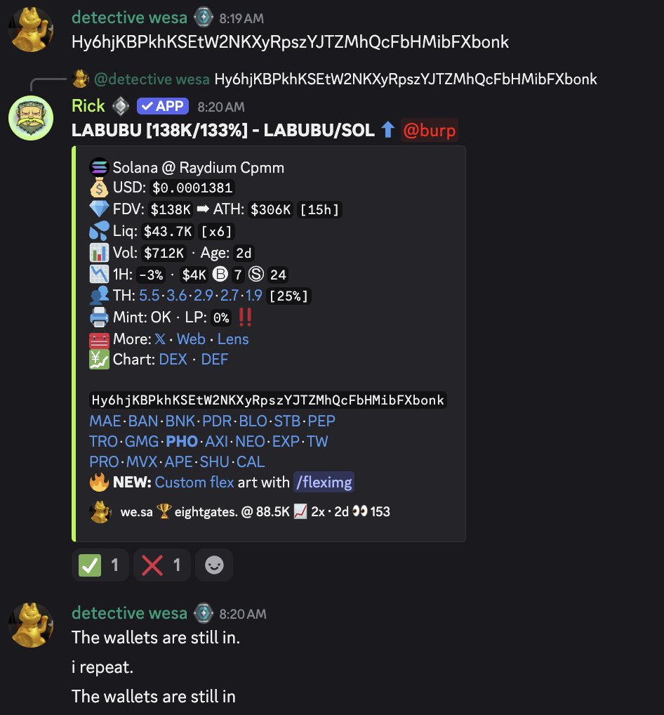 DigiWorldd's tweet image. NO ONE is better at reading the chain than the trenches at Digi World $LABUBU