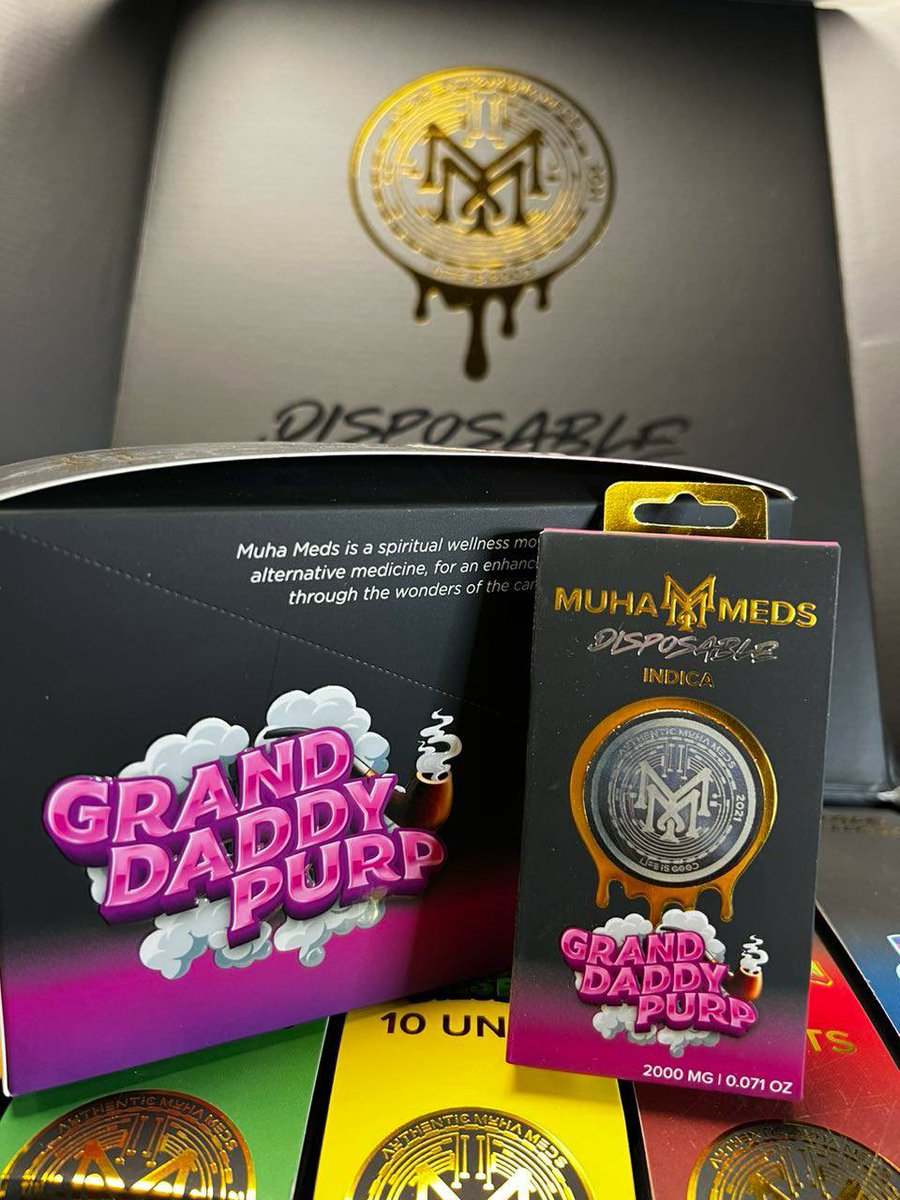 MUHA MEDS 2G 

• Authentic Disposable Edition 

• 100 pieces Master Case 

• In Stock 

• Link Boi…. 🔥🔥

Ship 🚢 🔥🔥🔥🔥