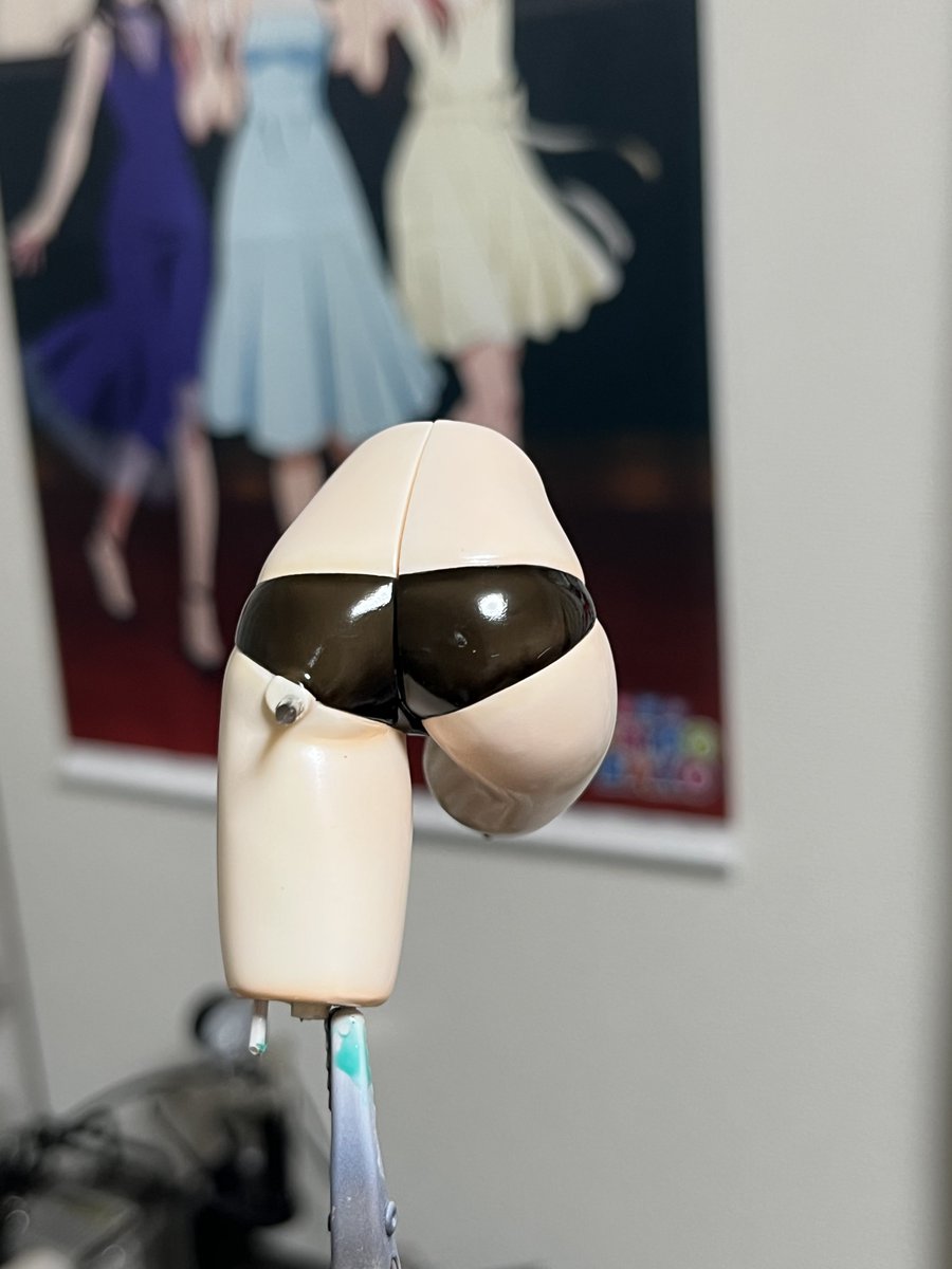yoppa_r's tweet image. アスカのパンツ
縞パンも考えたけど全体の雰囲気に合わせてシンプルな黒にした